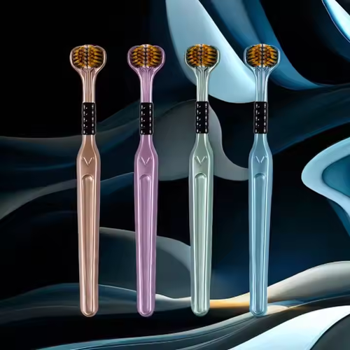 Hot sale new design three head bristle toothbrush