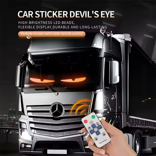 🎃Universal serial bus animation Devil Eye screen matrix panel Light-emitting display truck windshield Devil Eye light Car Truck off-road SUV💥