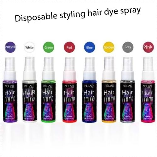 Washable instant multi-color fashionable hair dye spray for temporary coloring. It does not damage the hair or the scalp. One-time hair dyeing.😍