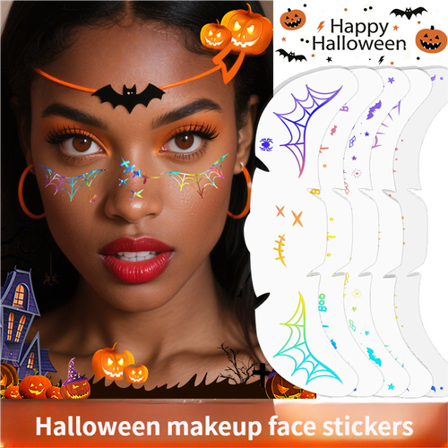 🤩Laser Halloween freckle tattoo sticker, waterproof freckle sticker, face sticker for Halloween party makeup🌹