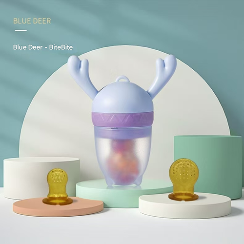 Baby Antler Bite Fun Complementary food teething gel pacifier, fruit and vegetable silicone pacifier, food-grade all-in-one🍇🍌🍉