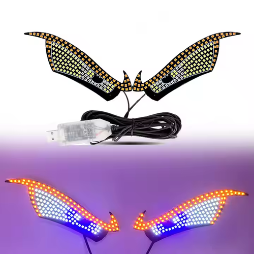 🎃Universal serial bus animation Devil Eye screen matrix panel Light-emitting display truck windshield Devil Eye light Car Truck off-road SUV💥