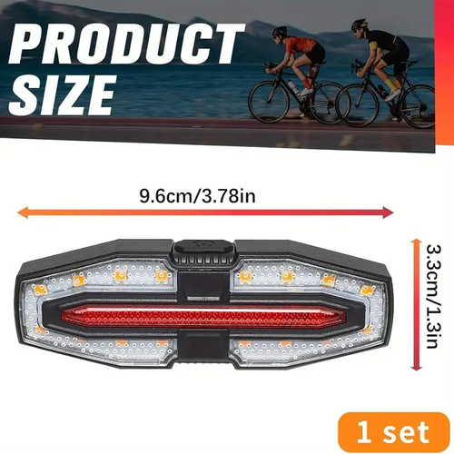😏Safe bicycle tail light, solar bicycle tail light with 5 lighting modes, solar and USB charging, high-brightness night riding warning light, suitable for night riding, walking, camping, and outdoor activities.
