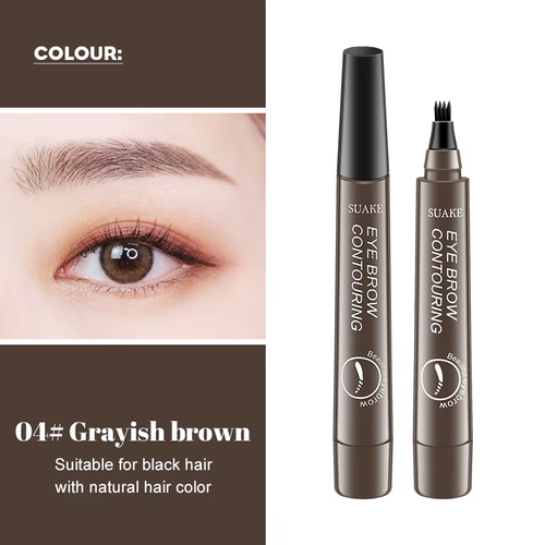 Durable, professional and detailed sketching liquid eyebrow pencil, 3d eyebrow pencil, waterproof 4-pointed eyebrow pencil
