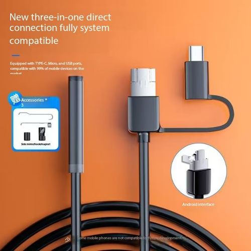 Type-c 7mm Industrial Endoscope Camera Module Water Proof Home Appliance Maintenance Tool Portable Mobile Phone HD Detection
