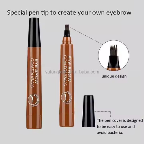 Durable, professional and detailed sketching liquid eyebrow pencil, 3d eyebrow pencil, waterproof 4-pointed eyebrow pencil