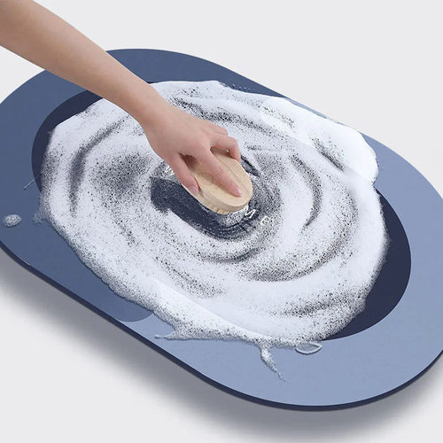 Water-absorbing bathroom bath mat, anti-slip shower carpet, quick-drying bath mat, kitchen entrance door mat, household floor bathtub carpet