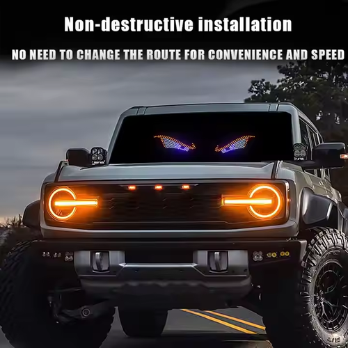 🎃Universal serial bus animation Devil Eye screen matrix panel Light-emitting display truck windshield Devil Eye light Car Truck off-road SUV💥