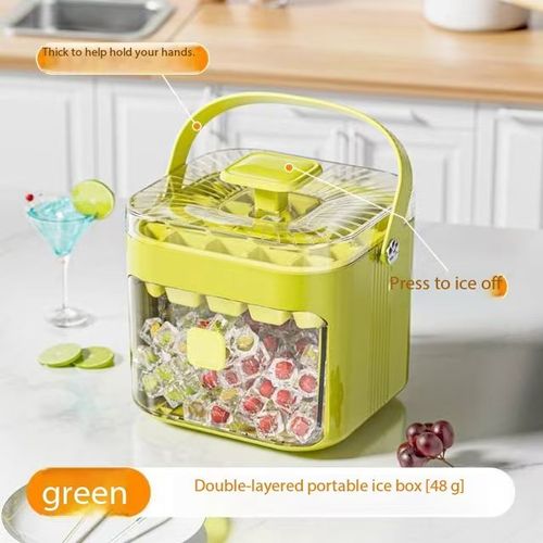 Household food-grade ice cube mold making box, easy demolding and grinding tool bucket, large-capacity ice storage, ice making👍👊