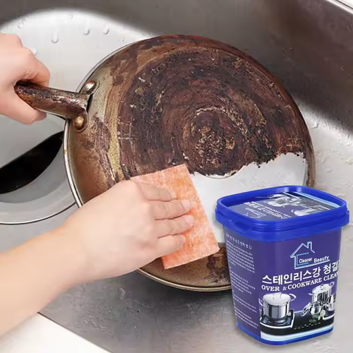Hot-selling multi-functional stainless steel cleaning paste, grease cookware and oven cleaner, and kitchen rust remover