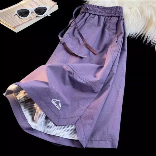 New dopamine mesh quick-drying breathable shorts for men, summer sports, thin, large-sized, loose and casual five-inch pants