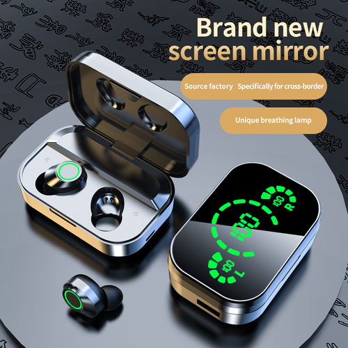 YD03 headphones are IPX7 waterproof, TWS semi-earbud headphones with clear calls, power display, built-in microphone, and stereo sound.📳