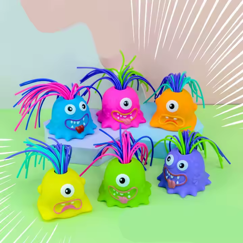 The educational stress-relieving toy is novel and interesting. Pull its hair and scream with a friend monster to relieve their new outlet for stress