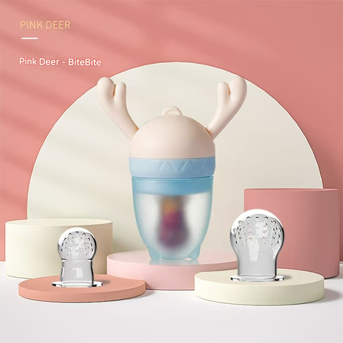 Baby Antler Bite Fun Complementary food teething gel pacifier, fruit and vegetable silicone pacifier, food-grade all-in-one🍇🍌🍉