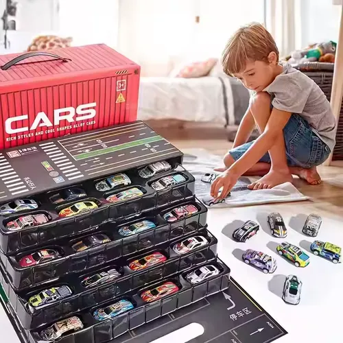 😁48 mini pull back car set children gift box set boy gift inertia toy car