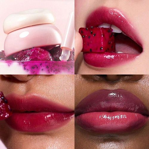 Cream lip balm with natural organic pigments, hydrating with a color band brush