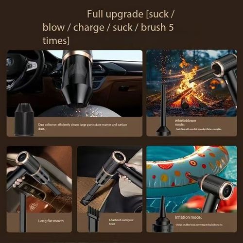 Handheld vacuum cleaner, household strong suction power, car mini, long-lasting, strong suction power, wireless portable blower mite remover🧚