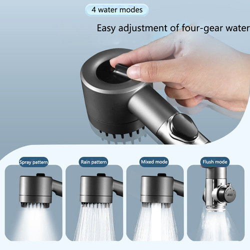 😯The shower head enhances the water flow, features a filtering high-pressure water-saving spray, 3 modes and a stop button for water control, a massage handheld device, a high-pressure shower head with a scalp massager and shampoo brush, suitable for skin and hair care, and a filtering shower head sprayer to soften hard water.