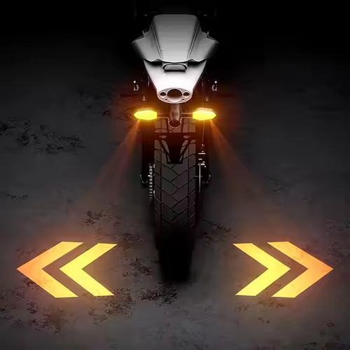 📍The new amber flexible luminous mobile motorcycle headlamp motor lighting system with turn signal indicator light and shadow arrow light