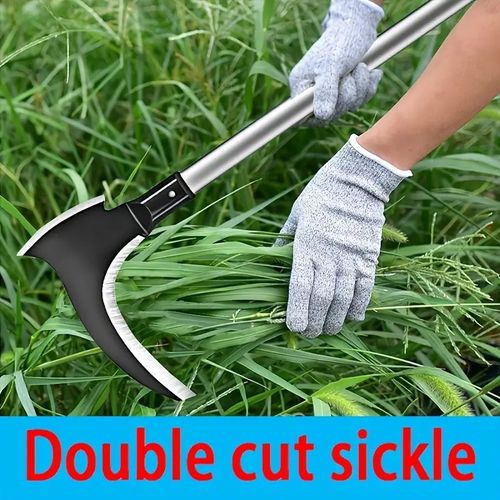 👷‍♂️Two-piece high-manganese steel sickle head - double-edged, suitable for agriculture, lawn care and trimming🌹