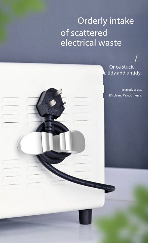 (Six sets) Kitchen storage, self-adhesive, self-adhesive back, household appliances, wire winding, hub, wire manager, power cord, plug, perforated