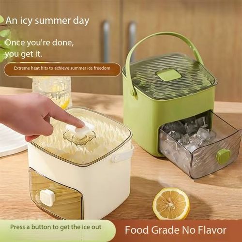 Household food-grade ice cube mold making box, easy demolding and grinding tool bucket, large-capacity ice storage, ice making👍👊