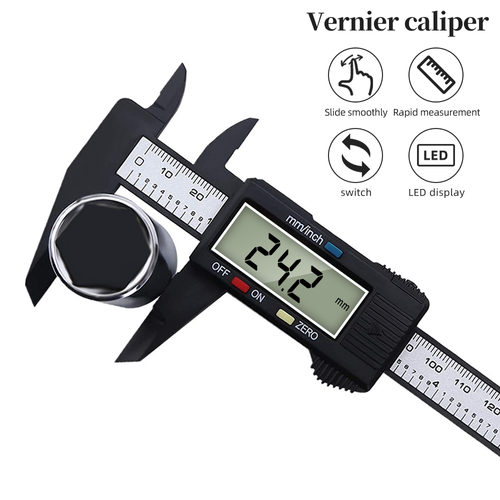 150mm LCD Digital Electronic Carbon Fiber Vernier Caliper 6 Inch Gauge Micrometer Measuring Tool