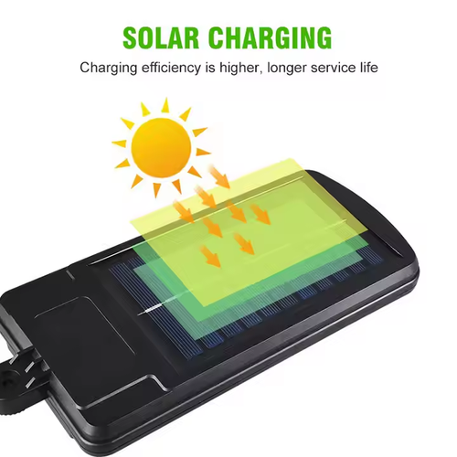 Solar lamp with 3-light mode waterproof motion sensor