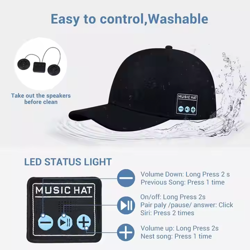 🎶🎧 Fashionable, cool, trendy music hat ✨