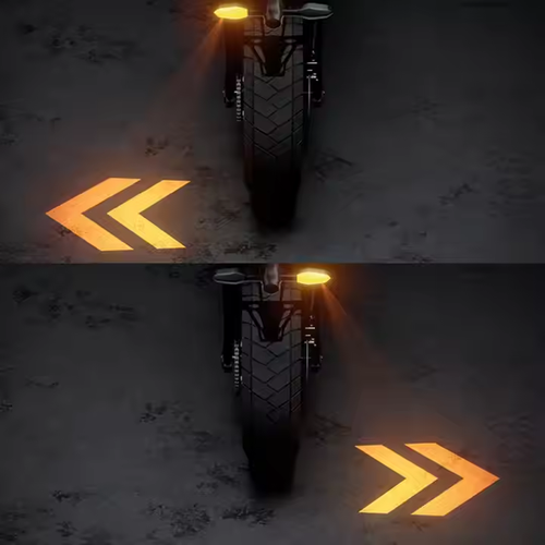 📍The new amber flexible luminous mobile motorcycle headlamp motor lighting system with turn signal indicator light and shadow arrow light