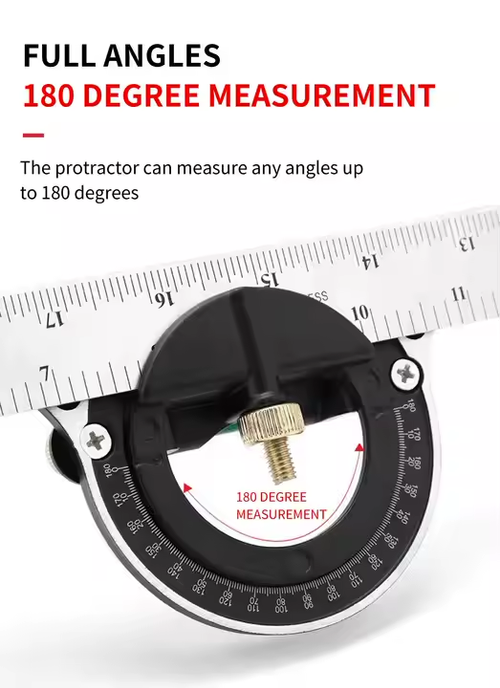 Multifunctional stainless steel precision adjustable Angle ruler measuring tool