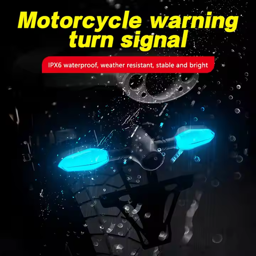 📍The new amber flexible luminous mobile motorcycle headlamp motor lighting system with turn signal indicator light and shadow arrow light