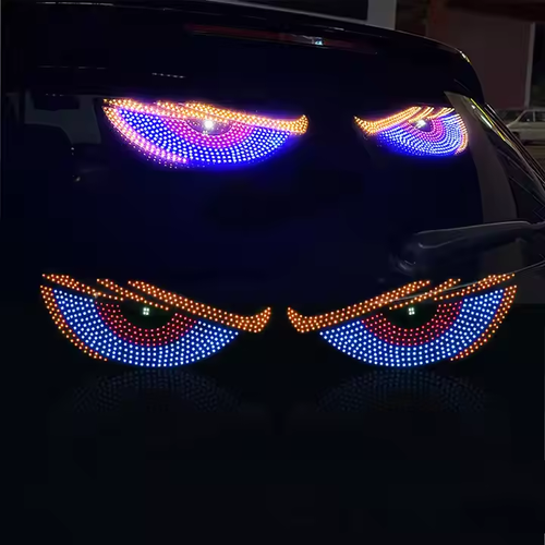 🎃Universal serial bus animation Devil Eye screen matrix panel Light-emitting display truck windshield Devil Eye light Car Truck off-road SUV💥
