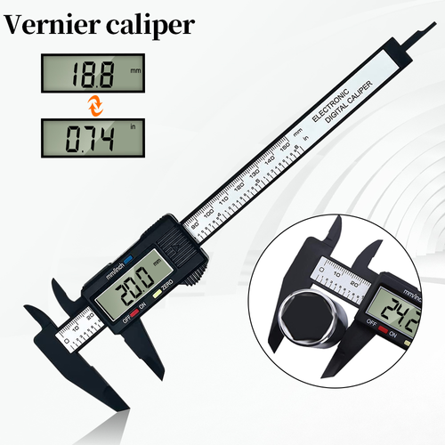 150mm LCD Digital Electronic Carbon Fiber Vernier Caliper 6 Inch Gauge Micrometer Measuring Tool