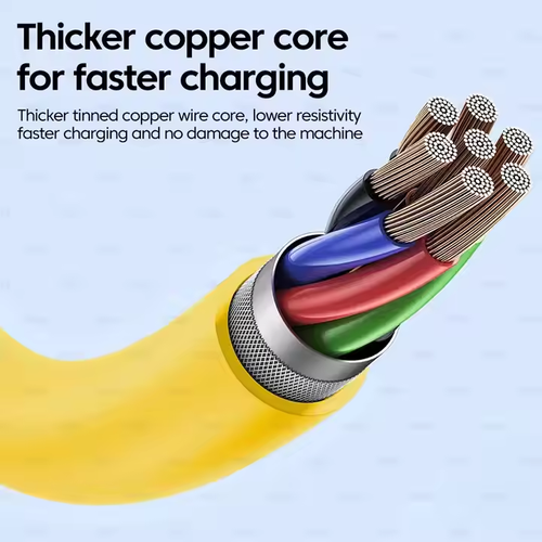 The 65W spring data cable for car super fast charging is a four-in-one telescopic cable suitable for both Apple and Android phones