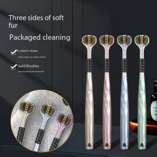 Hot sale new design three head bristle toothbrush👨‍⚕️👩‍🔬