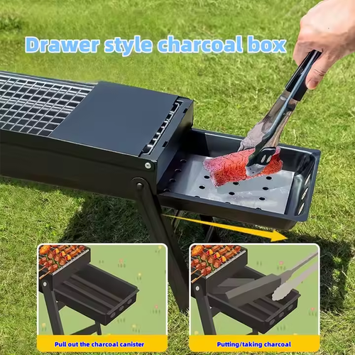 New portable folding barbecue grills, household barbecue grills, outdoor barbecue tools