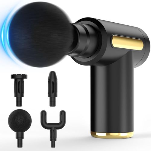 cotsoco Deep Tissue Massage Gun, with 4 massage heads and 6 speeds, is an electric mini handheld body massagers that can relieve any pain. It's the best gift for dad and mom