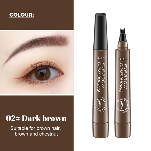 Durable, professional and detailed sketching liquid eyebrow pencil, 3d eyebrow pencil, waterproof 4-pointed eyebrow pencil
