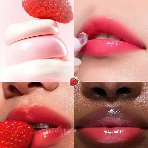 Cream lip balm with natural organic pigments, hydrating with a color band brush
