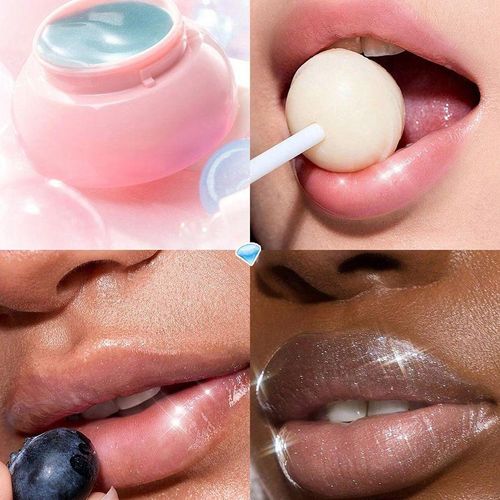 Cream lip balm with natural organic pigments, hydrating with a color band brush