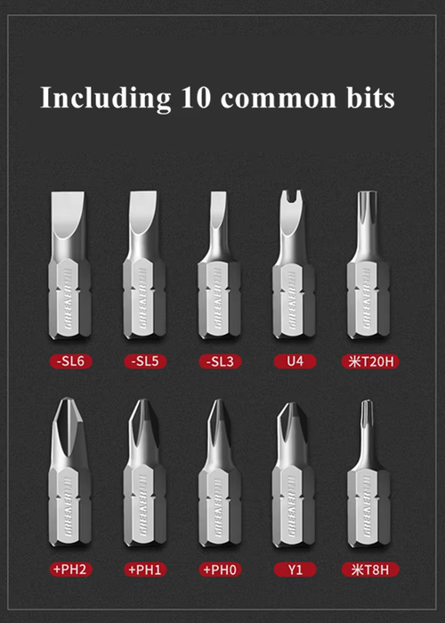 Precision torque multi-ratchet screwdriver with magnetic attraction, foldable screwdriver set