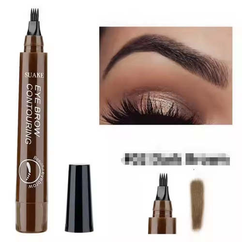 Durable, professional and detailed sketching liquid eyebrow pencil, 3d eyebrow pencil, waterproof 4-pointed eyebrow pencil