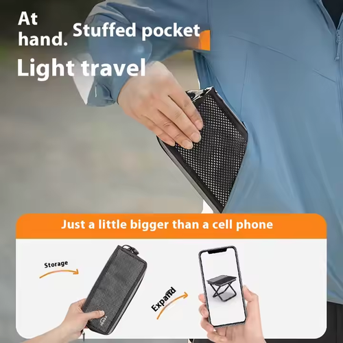 Outdoor sports camping equipment: fashionable pencil cases and foldable design handbag chairs