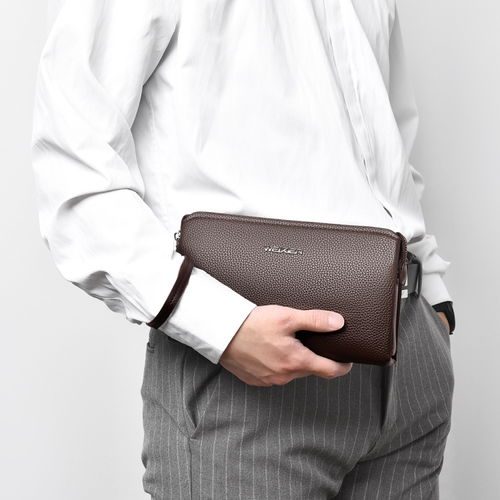 🤩New men's handbag with password zipper - business bag, stylish and simple, made of PU leather, anti-theft and multi-functional