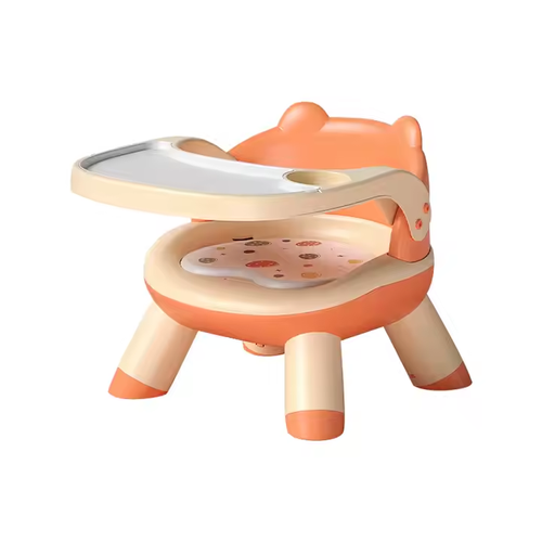 The multi-functional children's chair is safe and practical. It is a baby feeding chair with a sound whistle