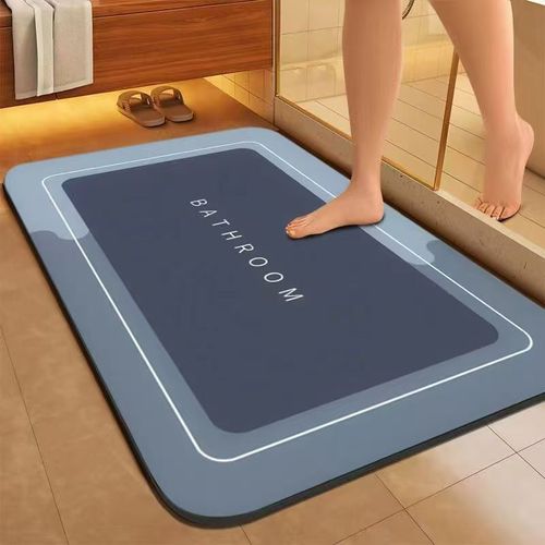 Water-absorbing bathroom bath mat, anti-slip shower carpet, quick-drying bath mat, kitchen entrance door mat, household floor bathtub carpet