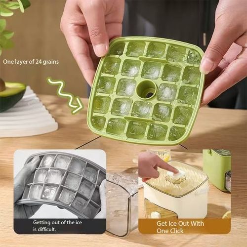 Household food-grade ice cube mold making box, easy demolding and grinding tool bucket, large-capacity ice storage, ice making👍👊