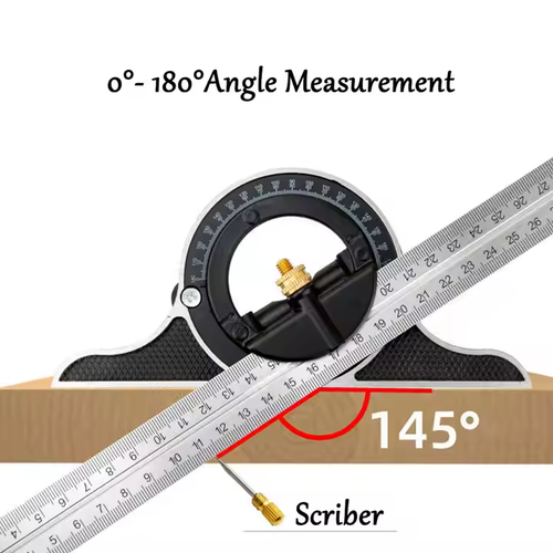 Multifunctional stainless steel precision adjustable Angle ruler measuring tool