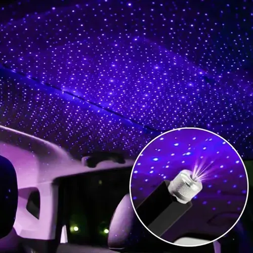 Car Interior Roof LED Star Light USB Atmosphere Starry Sky Night Projector Lamp